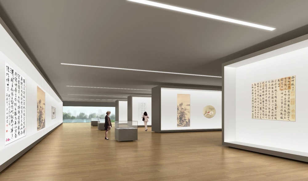 天津美術(shù)館展覽廳（四層藏品展廳，展柜、櫥窗）